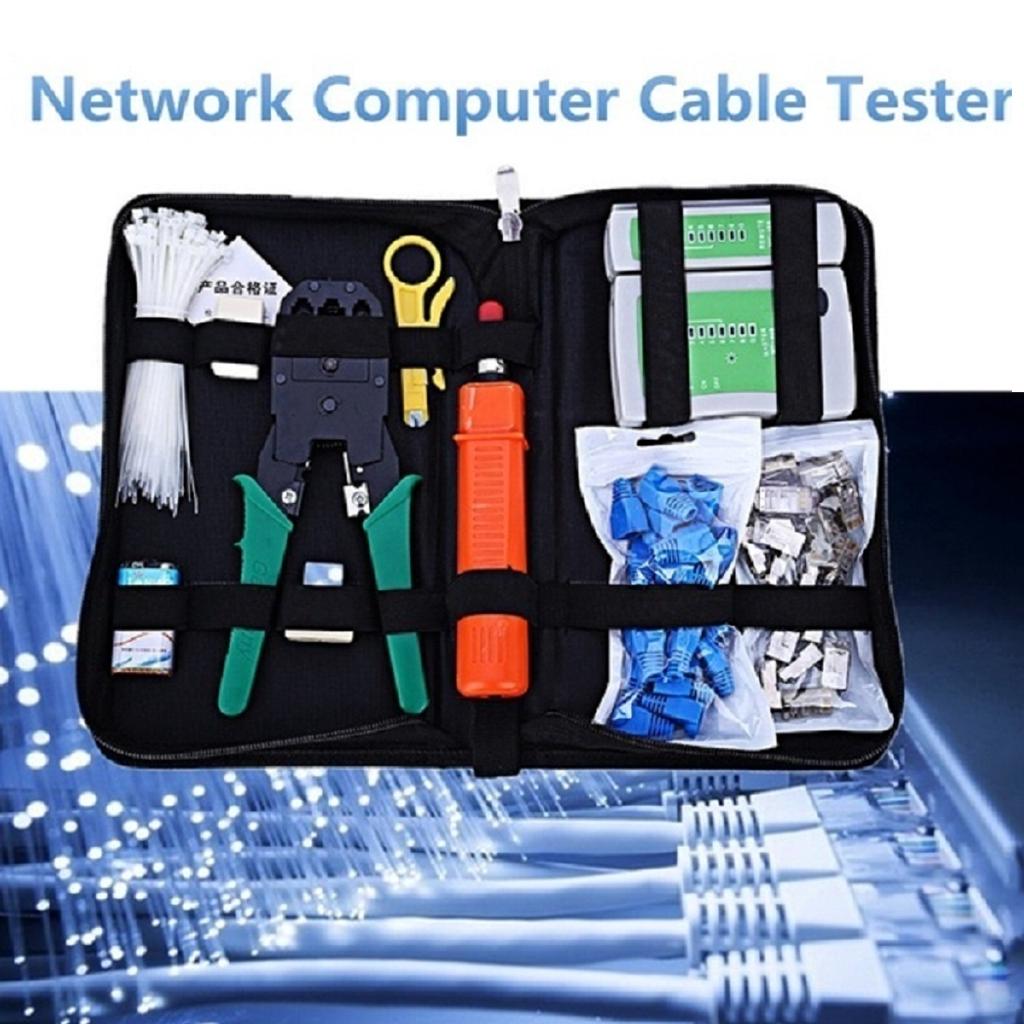 3 in 1 Network Ethernet LAN Kit Cat5e Cat6  RJ45 Cable Tester Crimping Tool Set
