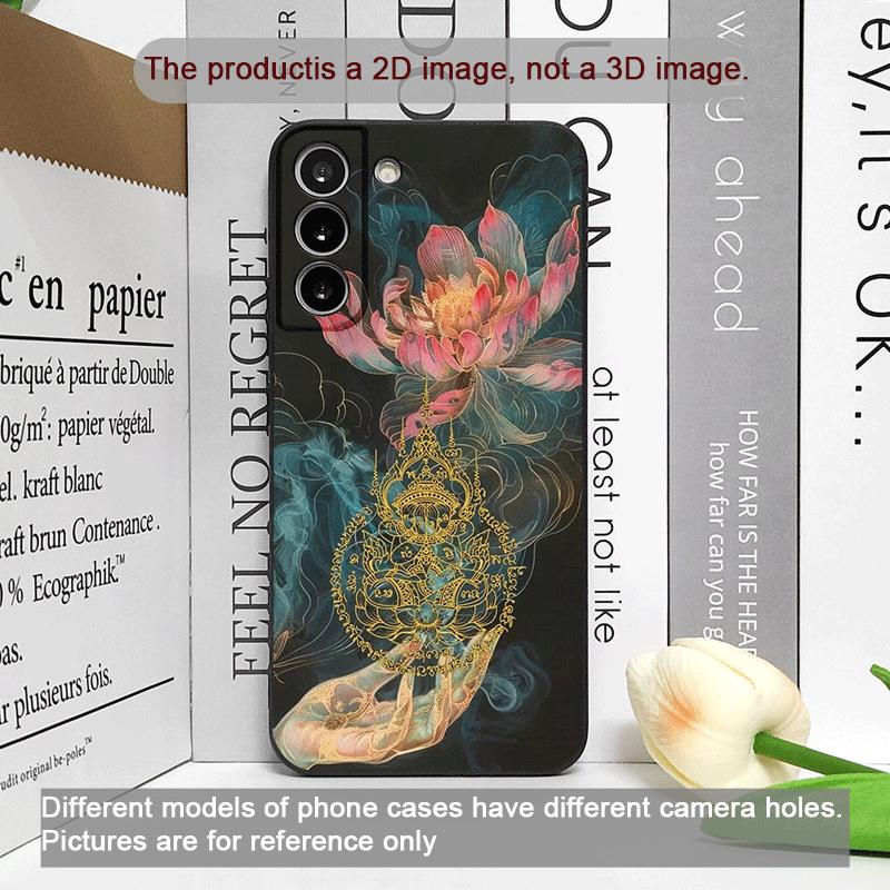 Luxury Lotus Flower Printed Phone Case for OPPO Reno 13 12 F 11 10 Pro Plus A98 A74 A59 Find X8 X5 X3 Lite 5G Floral Soft Cover