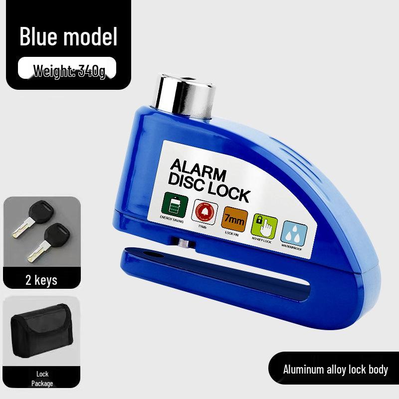 Blocca Disco Freno Antifurto Universale per Auto, Moto e Biciclette con Sistema di Allarme