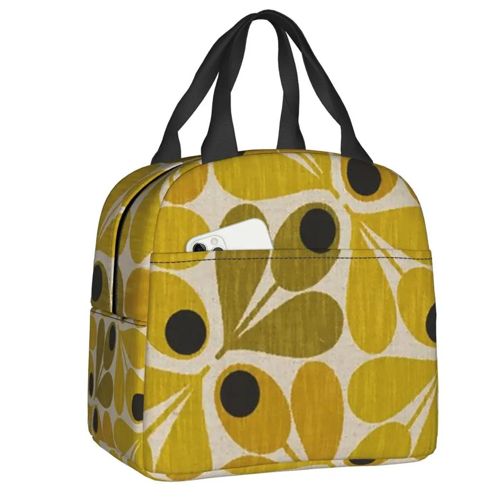 Orla Kiely Bubble Flowers Insulated Lunch Bag for Women Leakproof Scandinavian Thermal Cooler Lunch Tote Beach Camping Travel
