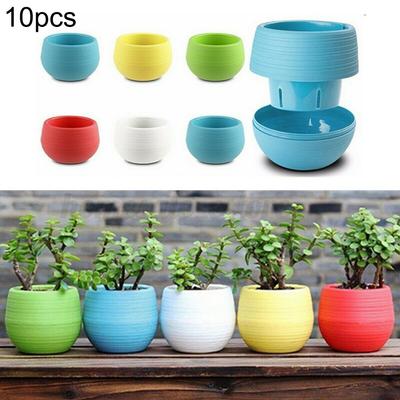 10pcs Mini Plastic Pot Succulent Plant Container Flower Planter Garden Decor
