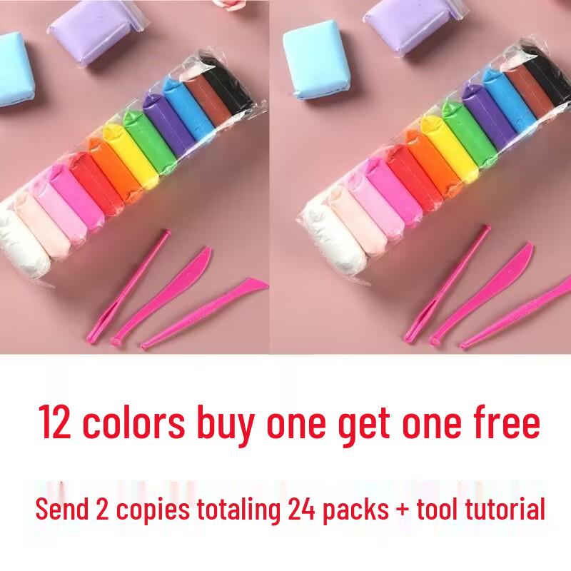 36-Color Kids DIY Space Clay Figurines