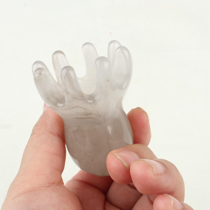 Octopus Shaped Head Massage Comb Resin Wide Tooth Scalp Massage Comb Meridian Acupoint Back and Neck Manual Deep Massage Tools
