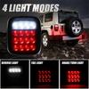 16 LEDs Tail Light Smoke/Red Lens Rear Brake Stop Reverse Lamps Replacement for Jeep Wrangler TJ CJ YJ JK Truck Trailer Boat RV
