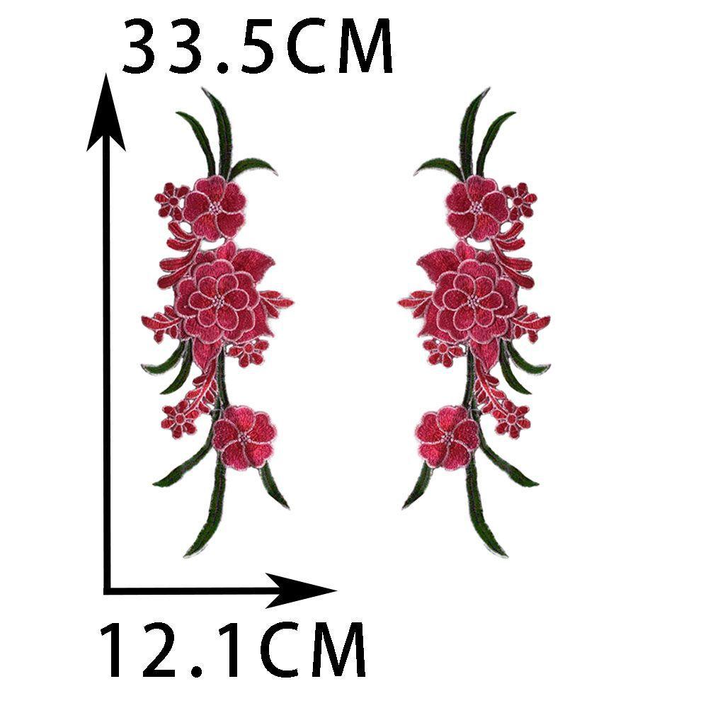 Red I Polyester Embroidery Color Embroidery Sewing Lace Diy Decorative Clothing Accessories Pair Collar Clothing