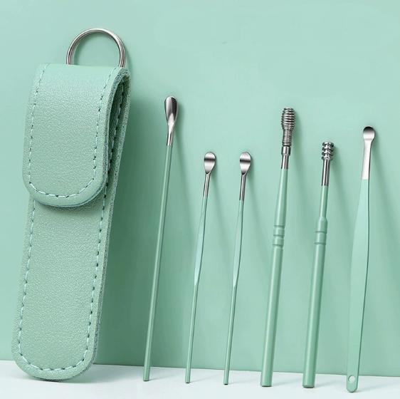 Ear Cleaner Ear Wax Pickers Stainless Steel Earpick Wax Remover Piercing Kit Earwax Curette Spoon Care Ear Clean Tools