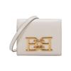 B-Chain Short Metal Leather Wallet Crossbody Shoulder Bag Women Bags Bone-White BRITNEY-W-83