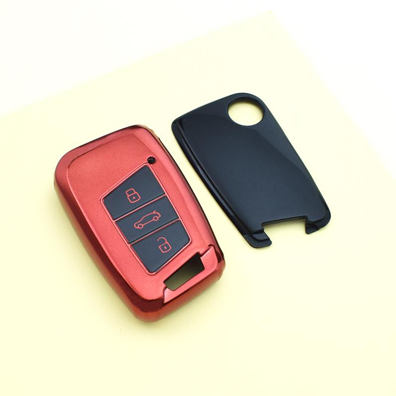 3 Button TPU Car Remote Key Case Cover for Volkswagen VW Magotan Passat B8 Golf for Skoda Superb A7 Shell Protection Accessories