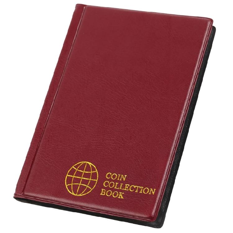 

Coin Collection Holder Professional Grade Numismatic Organizers Album With Reinforced Leather Binding For Coin Enthusiast кларет