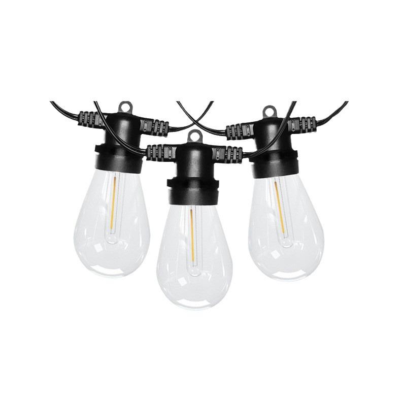 Waterproof LED Edison Bulb String Lights with Remote Control - Decorative Filament Globe for Patio, Tent, Camping, and Holidays