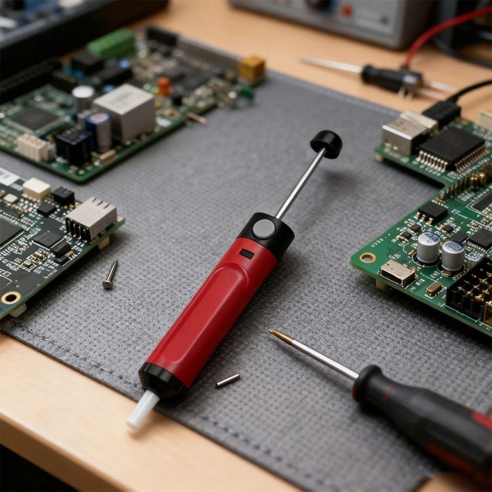 Plastic Shell Desoldering Pump Ergonomic Grip Hand Welding Tools  Tin Debris Removal