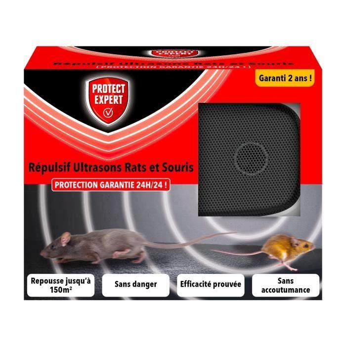 Ultrason rats et souris - protect expert - répulsif à ondes - sans accoutumance - repousse jusqu'à 150m² - ultrarasou