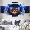Astronaut Cat Wall Art Canvas Set - Modern Animal Painting for Teenager Bedroom Decor Modular Posters On Wall Room Decoration