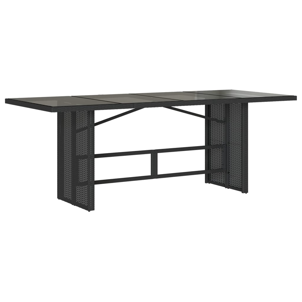 Vidaxl 7-Cz. Garden Furniture Set With Cushions, Black, Poly Rattan