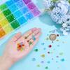 2310Pcs 28 Styles Transparent Acrylic Beads Bicone Mixed Color 4~10x4~10mm Hole: 1~2.5mm