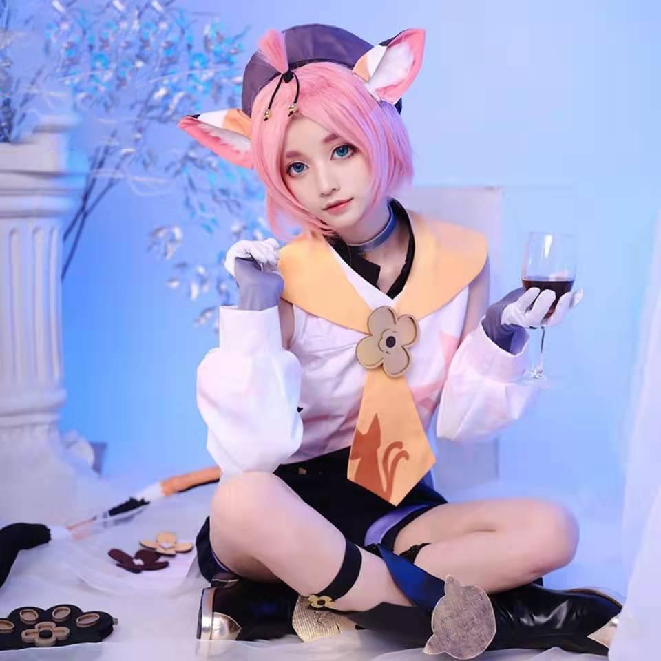 Diona Cosplay Costume Anime Coat Pants Game Lolita Outfits Halloween Carnival Suit Party