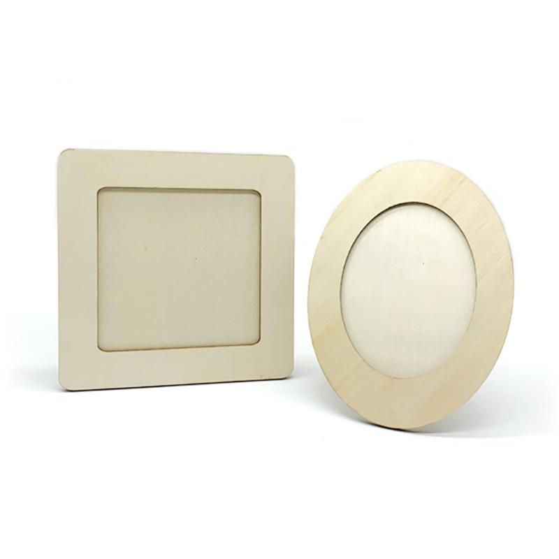 10Pcs Craft Ready Unfinished Wood Photo Frame Picture Frame for Display