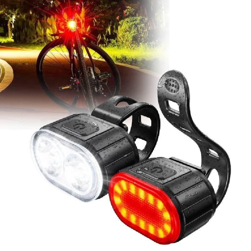 Night Mountain Cycling Bike Lights High Performance Bicycle Front Rear Lamp