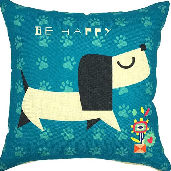 Nordic Cartoon Animal Pillow Cover Cute Printed Linen Pillow Home Ornament Sofa Car Premium Durable Quality Useful