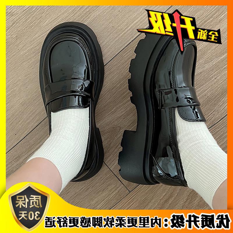 

Лоферы коричневые туфли в стиле ретро с круглым носком на высоком каблуке маленькие кожаные туфли женские туфли Мэри Джейн универсальные базовые новые 35