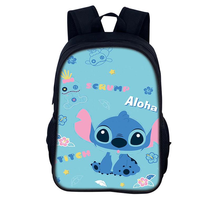 Stitch Kids Backpack With Polyester Material For Daily Use And Storage