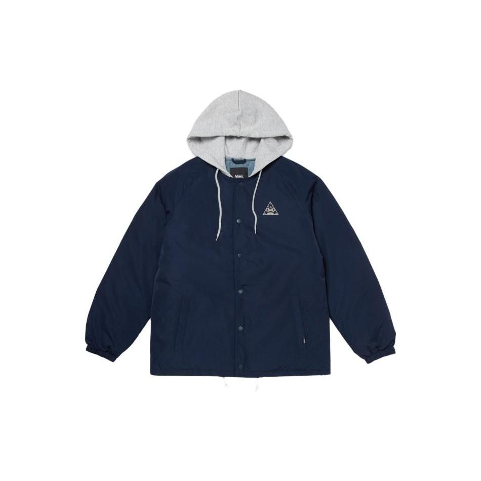 Vans Casual Hooded Down Jacket Navy Blue Men s VN000FBYLKZ M