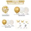 White Gold Balloon Garland Arch Confetti Latex Baloons Graduation Happy 30th 40th 50th Birthday Party Decor Adults Baby Shower