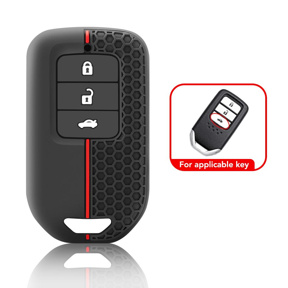 2/3/57 Buttons Silicone Remote Car Key Case for Honda Fit Odessey City Jazz XRV Venzel HRV CRV Accord Key Cover Car Accessories