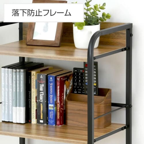 Yamazen YZCR-2 (NM/IV) Natural Maple Rack with Casters, 2-Tier, Compatible with Storage Boxes and Compatible with Robot Vacuums, 42cm Wide x 27.5cm De