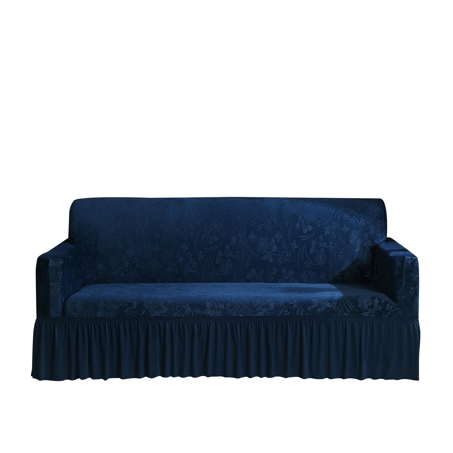 

Чехол для дивана EIFLOY Velvet Stretch, нескользящий, мягкий, комфортный, с юбкой, чехол для дивана, защитный чехол для стула, мебели, защита от царапин от кошек S 90-140