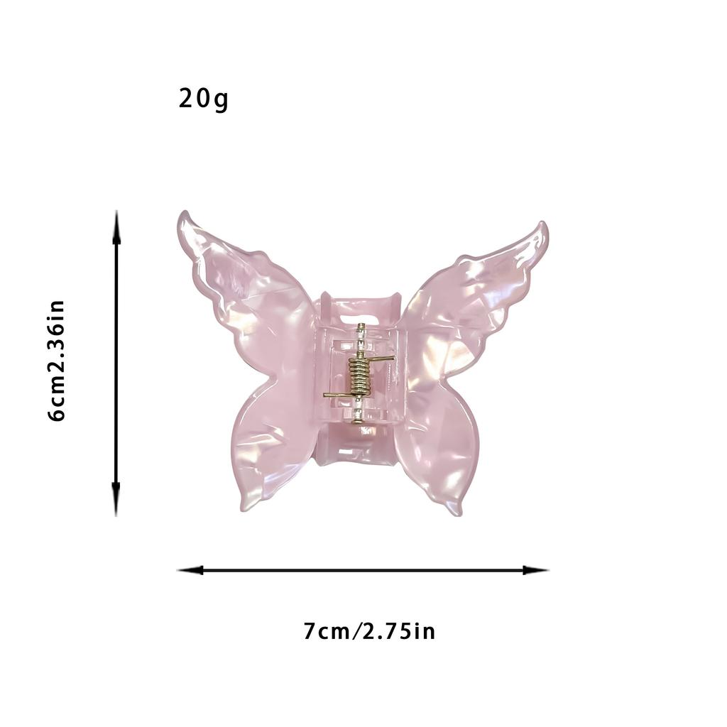 Super Fairy New Color Imitation Acetic Acid Butterfly Cute Hair Claw Shark Clip Sweet Back Head Gentle Ponytail Clip