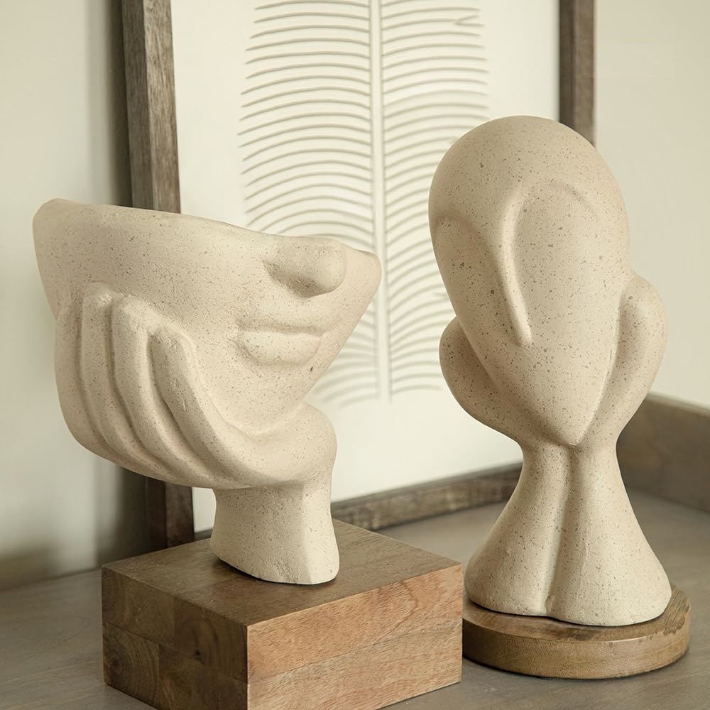 Spellbound Face Ecomix Sculpture 27 Cm Tall, Home Décor Showpiece Figurine for Living Room & Office,