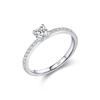 MODIAN Moissanite Engagement Ring for Women - D Color, S925 Silver, Luxury Niche Design with Shiny Pave Setting