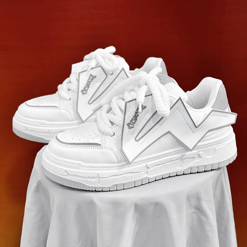 

Fashion Spring Autumn New Exquisite Men s Sneakers Exquisite Youth Casual Board Shoes Comfortable Soft Bottom Breathable Running Shoes 44 белый