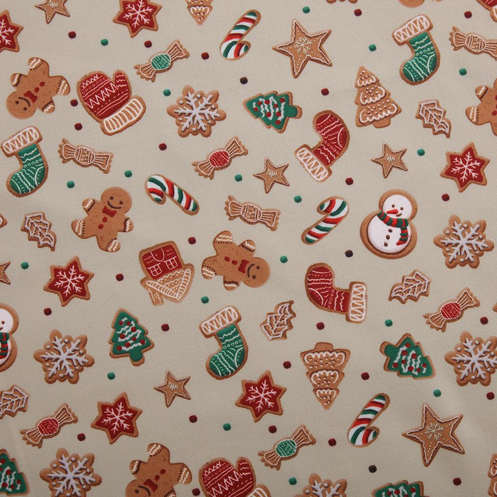 150x50/200cm Christmas Printing 100% Polyester Fabric Making Christmas Gift Wrapping Tablecloths New Year Home Decor Cloth