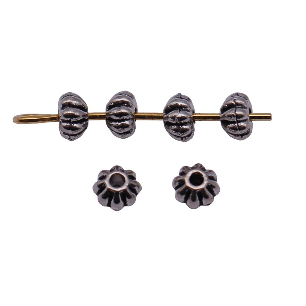 Multi Color Flower Edge Spacer Beads Metal Charms For Jewelry Making Accessories
