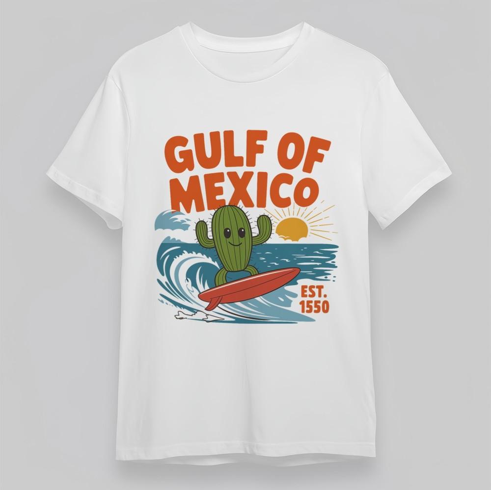 Женская Модная Классическая Футболка Большого Размера Залив Мексики Основан в 1550 г. Футболка с Принтом 4XL
