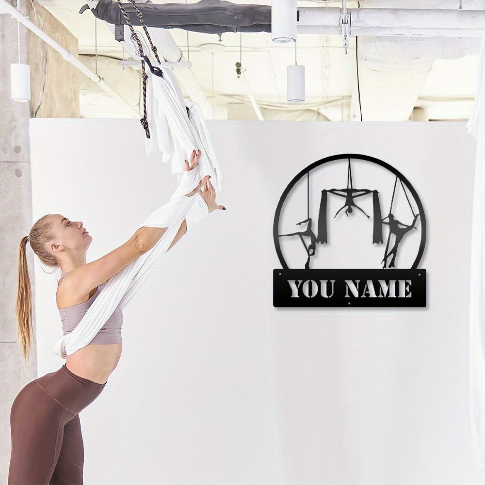 Single Piece Custom Metal Wall Art Customized Aerial Hoop Design for Studio Holiday Christmas Decor