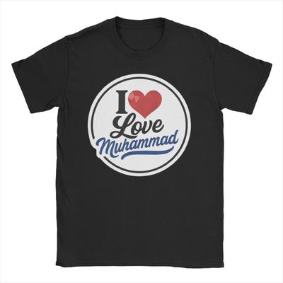 Casual T-Shirt Summer I Love Muhammad Trending T Shirts Cotton Tshirt for Men's Y2K Fun Custom DIY Short Sleeve Clothing