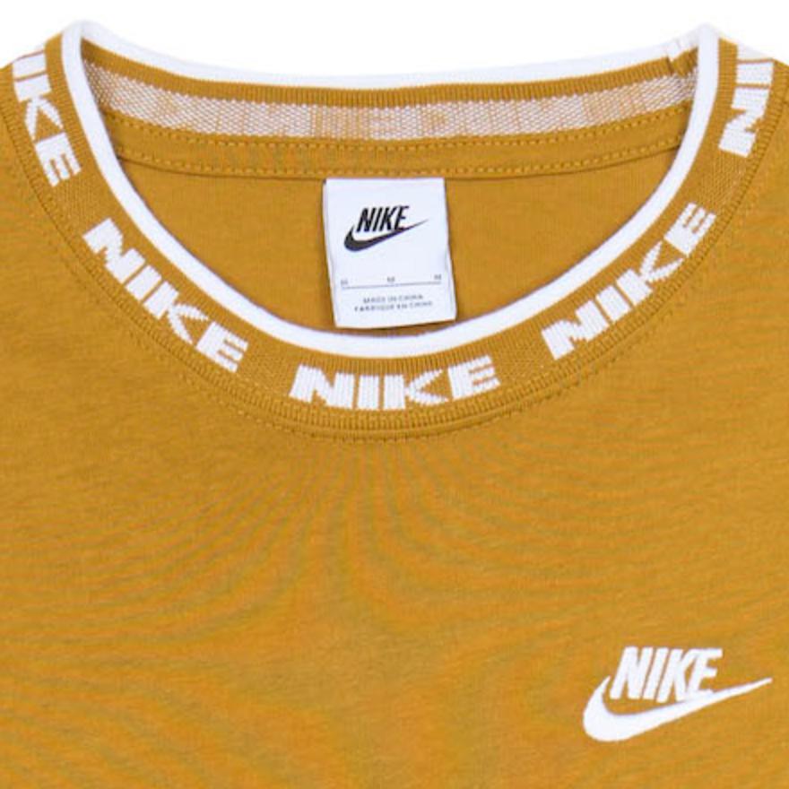 New Nike Set-in Sleeve T-Shirt Men's Yellow FB7310-716