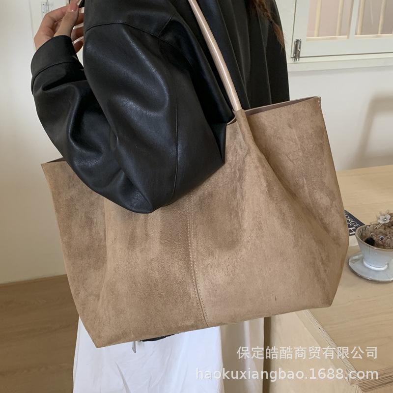 Bag Women's Large Capacity 2025 New High-end Sense Portable Shoulder Big Bag, College Students Commuting Tote Bag In Class