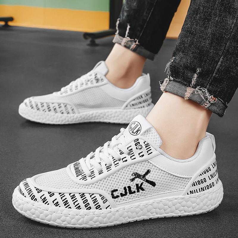 Men's shoes 2025 summer new fashion trend versatile sports casual shoes breathable fly-woven mesh youth tide shoes