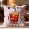 Popular NNegroni Cocktailever Cushion Cover Soft Washable Pillow Case Multi-Scene for Couch Bed Travel Office Use