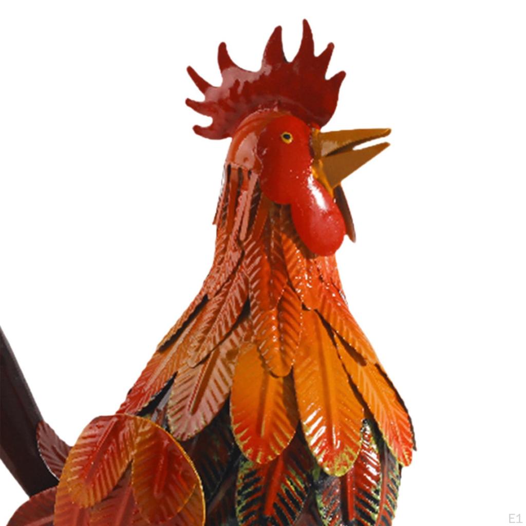 Garden Rooster Statue Animal Figurine Lawn Ornament Art Sculpture for Patio Farm Home