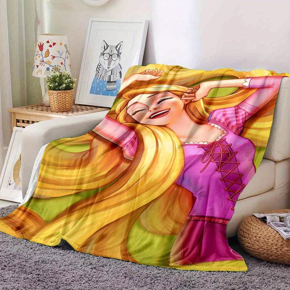 

1pc Soft Home Decorative Blanket with Cute Cartoon Character Print for Cozy Living Room Decoration (Rapunzel)z019 130cmx150cm