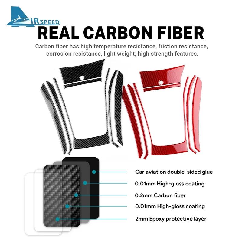 Nálepka z pravého měkkého karbonového vlákna pro Vauxhall Opel Astra H MK5 2004 2005 2006 2007 2008 2009 2010 LHD RHD Panel řadicí páky automobilu