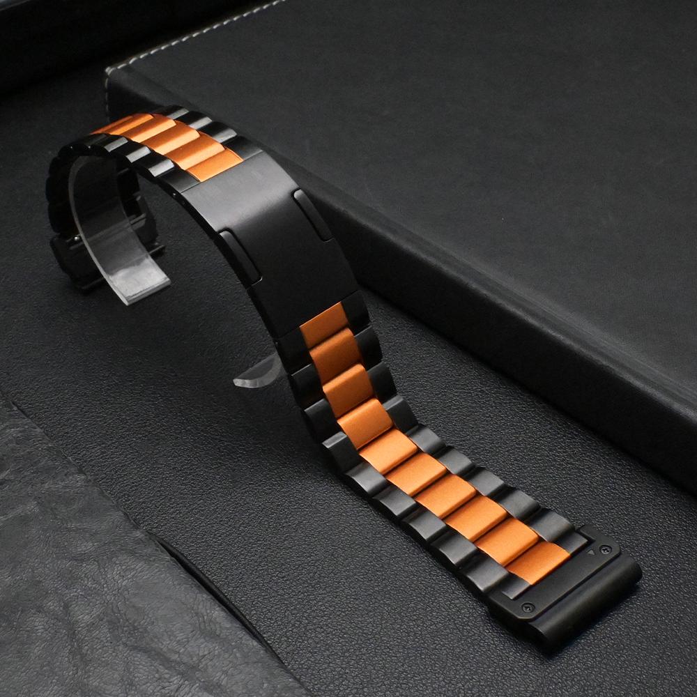 26mm Stainless Steel Band for Garmin Fenix 8 51mm Fenix 7X Pro 51mm Garmin Fenix 6X 7X Quick Fit Metal Strap for Garmin Enduro 3