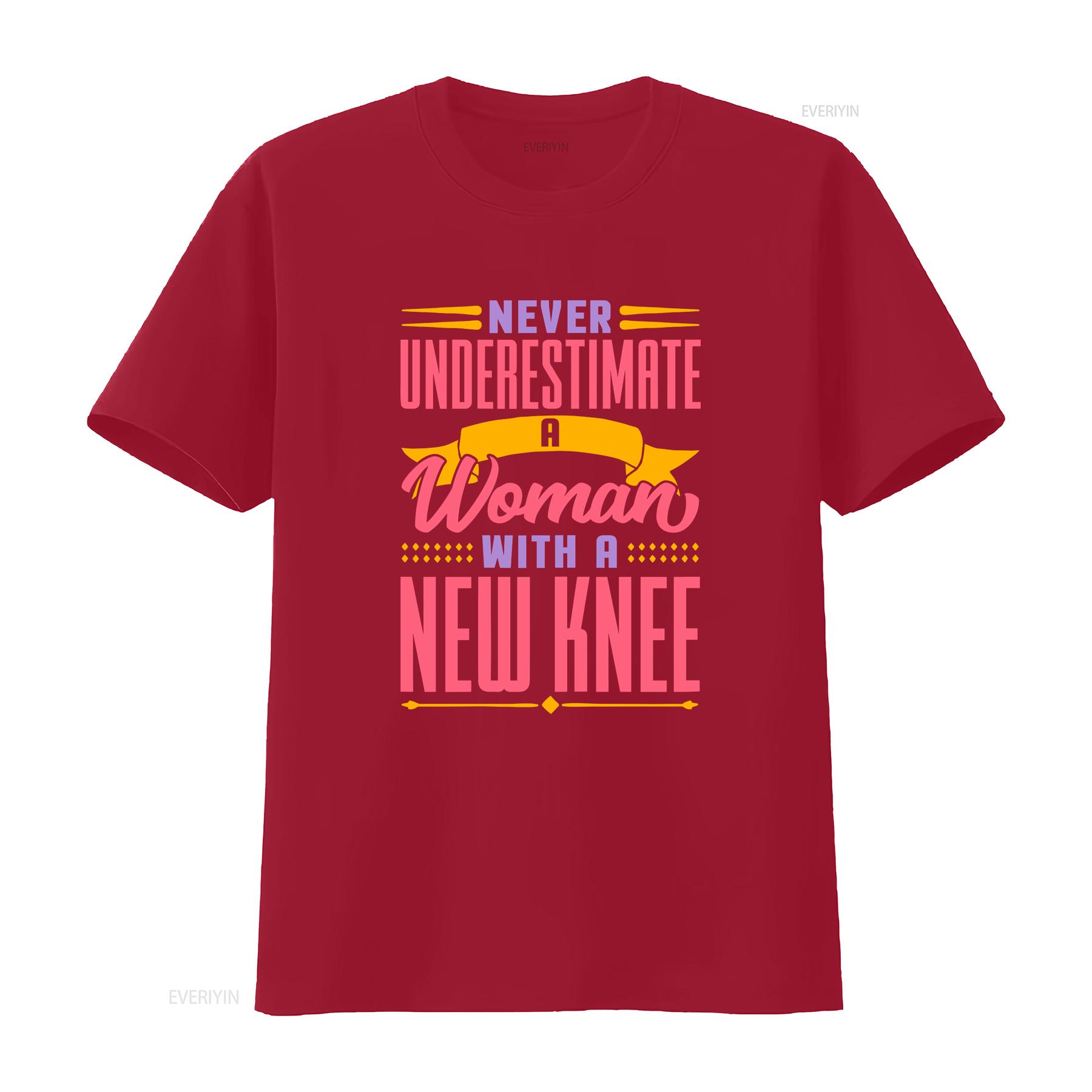 

Womens Knee Replacement T Shirt for Women New Surgery Recovery vintage Washed Top For Everyday Wear Unisex fashion Comfortable S