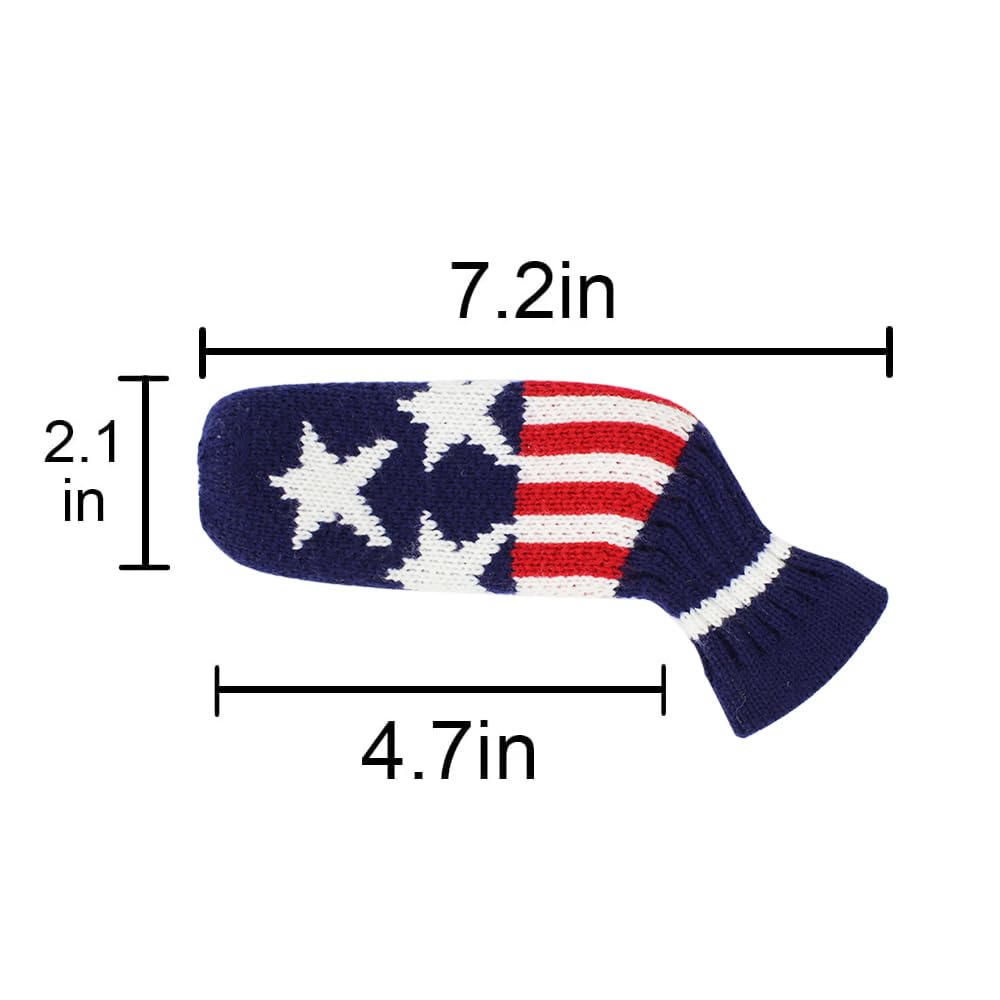 Scott Edward Knit Golf Putter Headcover, Pack of 1, Fits Blade Putter (Blue Star)