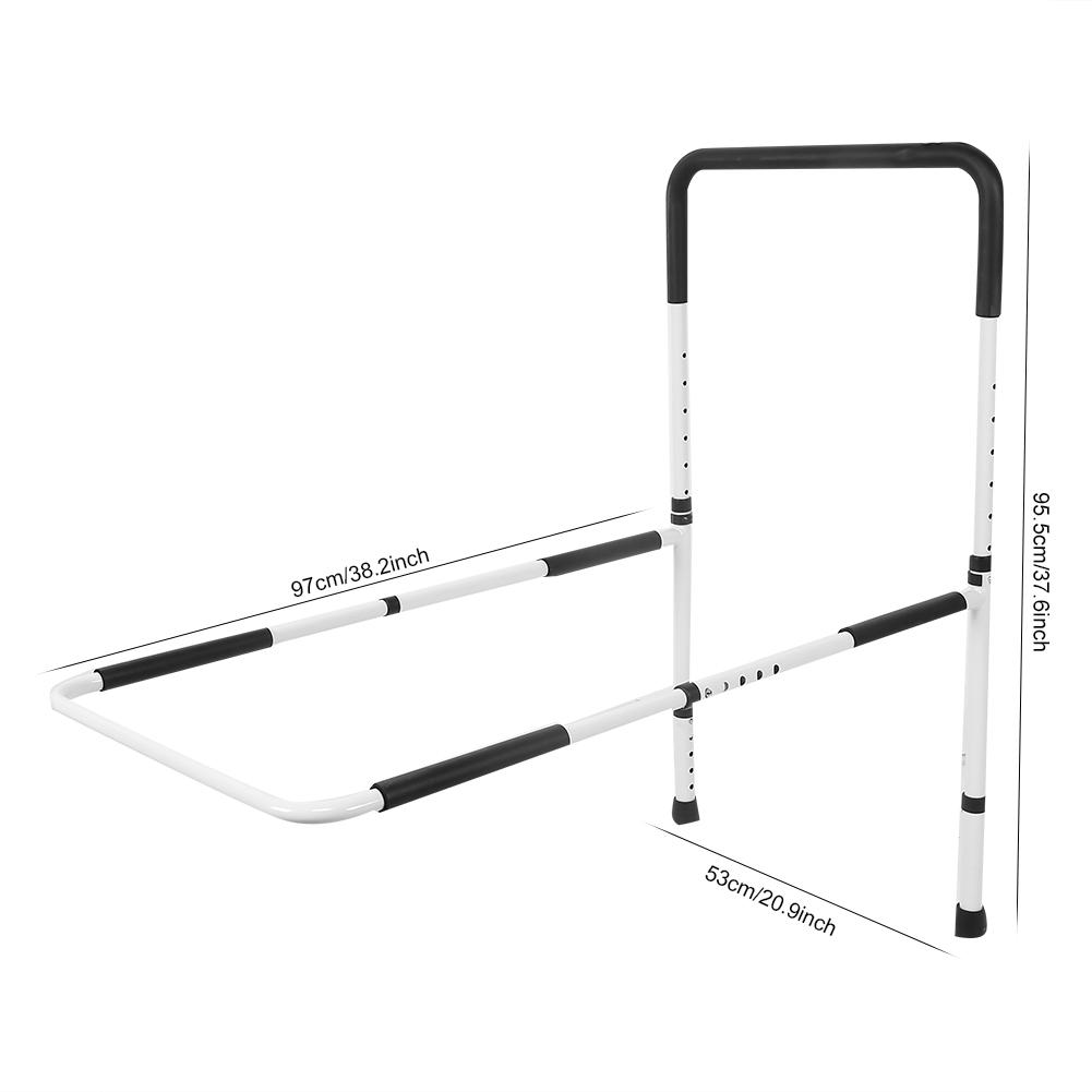 Bed Rail Adjustable Bed Assist Handle Railing Hand Guard Grab Bar Bedside Safety Handle